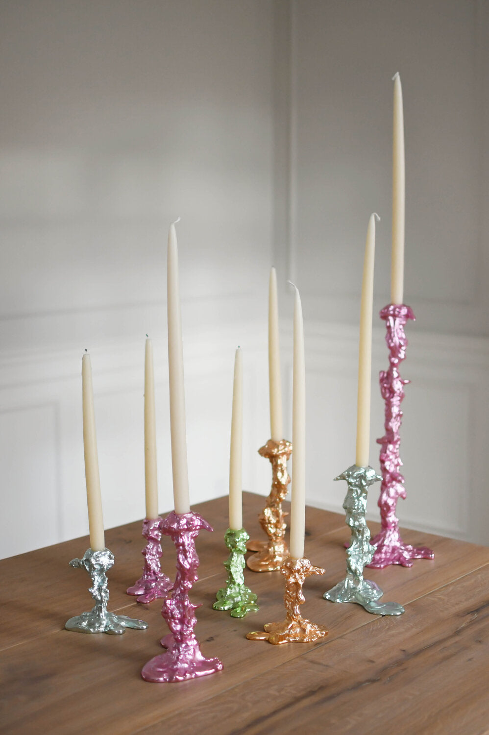 Drip lysestage, L - blå